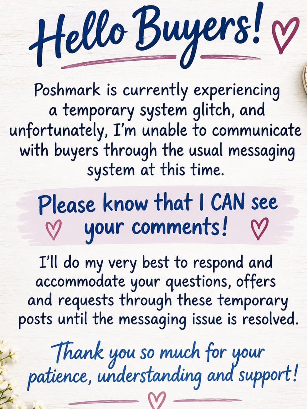 Temporary Communication Glitch Notice